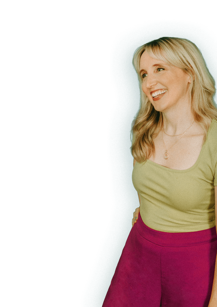 A picture of Rachel, the owner and designer of Sprout Design